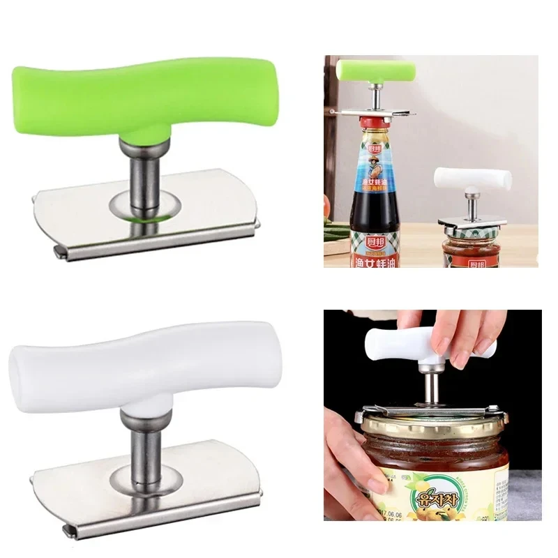 Kitchen Gadgets Jar Openers - Multi-function Bottle Cap Opener Stainless Steel