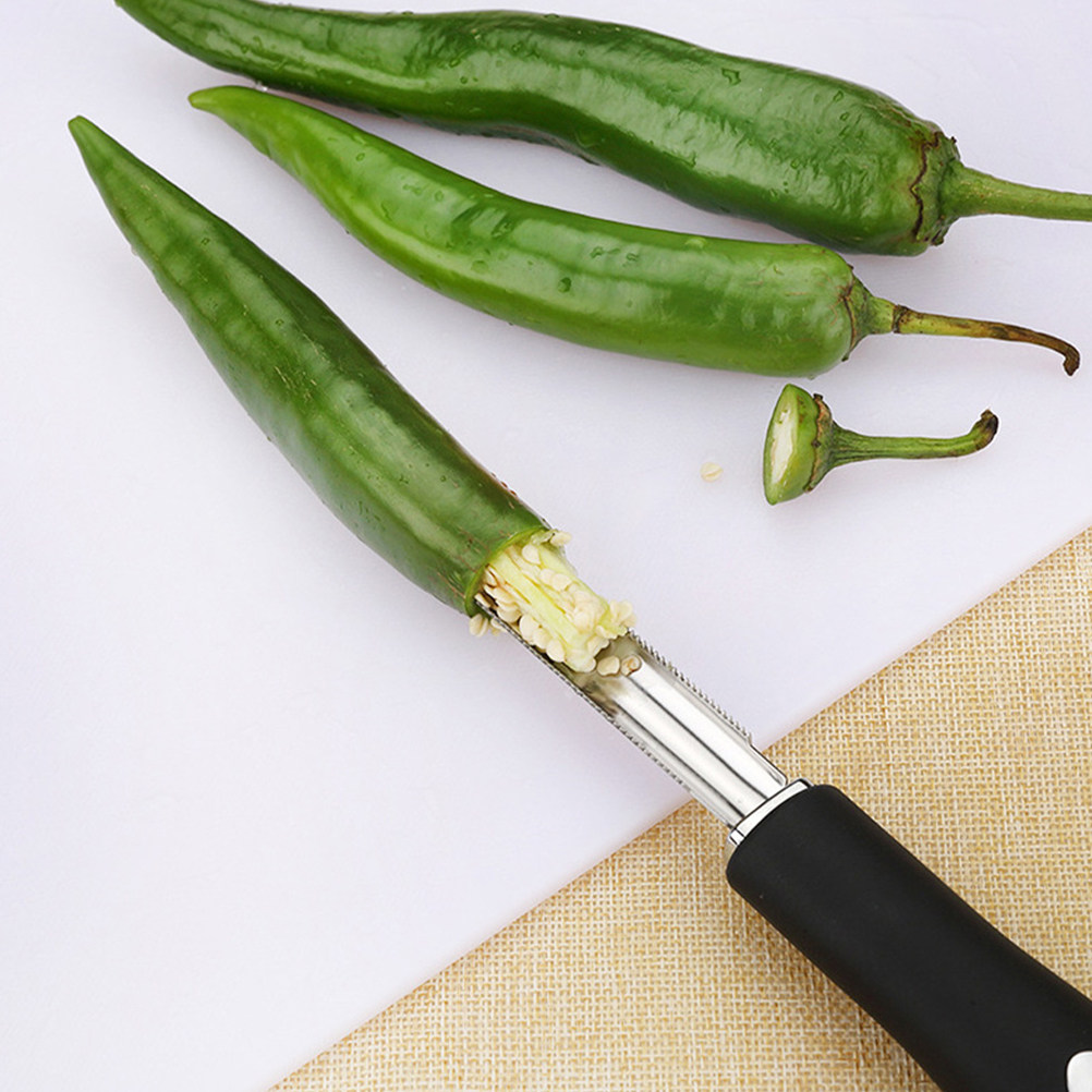 Cherry Pitter Tool - 2pcs Stainless Steel Pepper Corers Tool