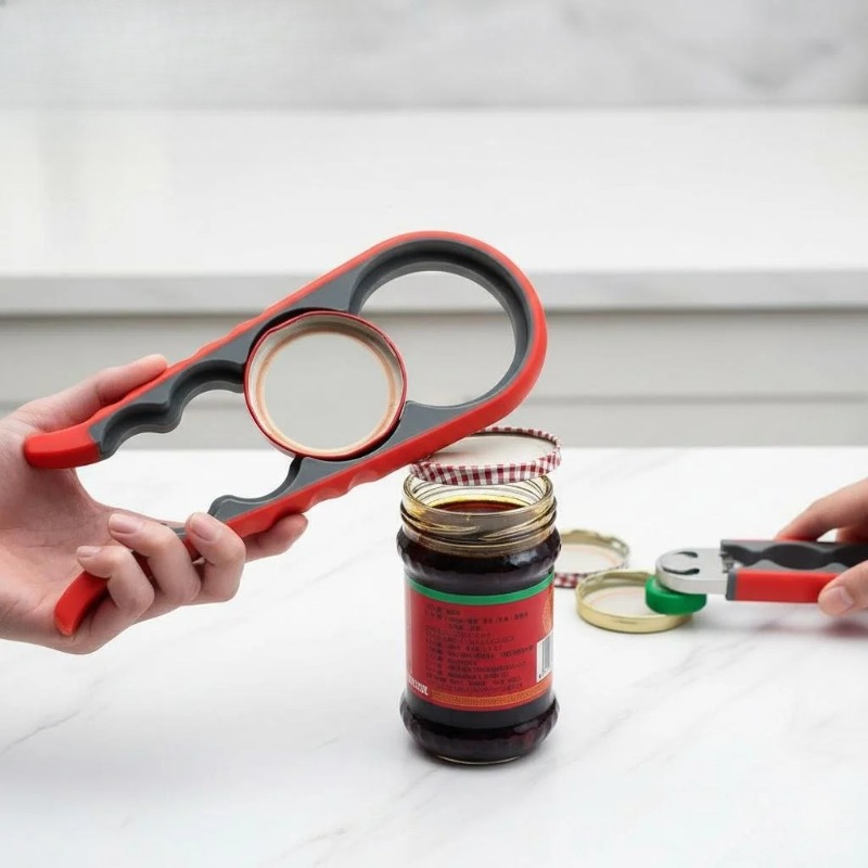 Kitchen Gadgets Jar Openers - Multifunctional 4-in1 Kitchen Tool Jar Gripper