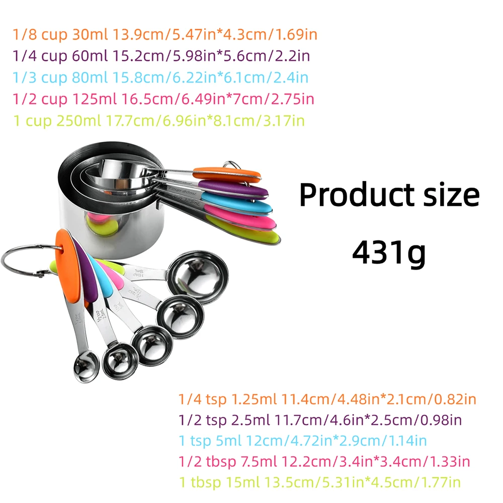 5/10Pcs Stainless Steel Measur - đánh giá và giá Kitchen Gadgets Sale