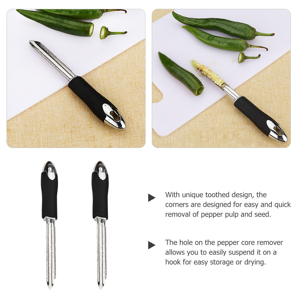 2pcs Stainless Steel Pepper Co - đánh giá và giá Cherry Pitter Tool
